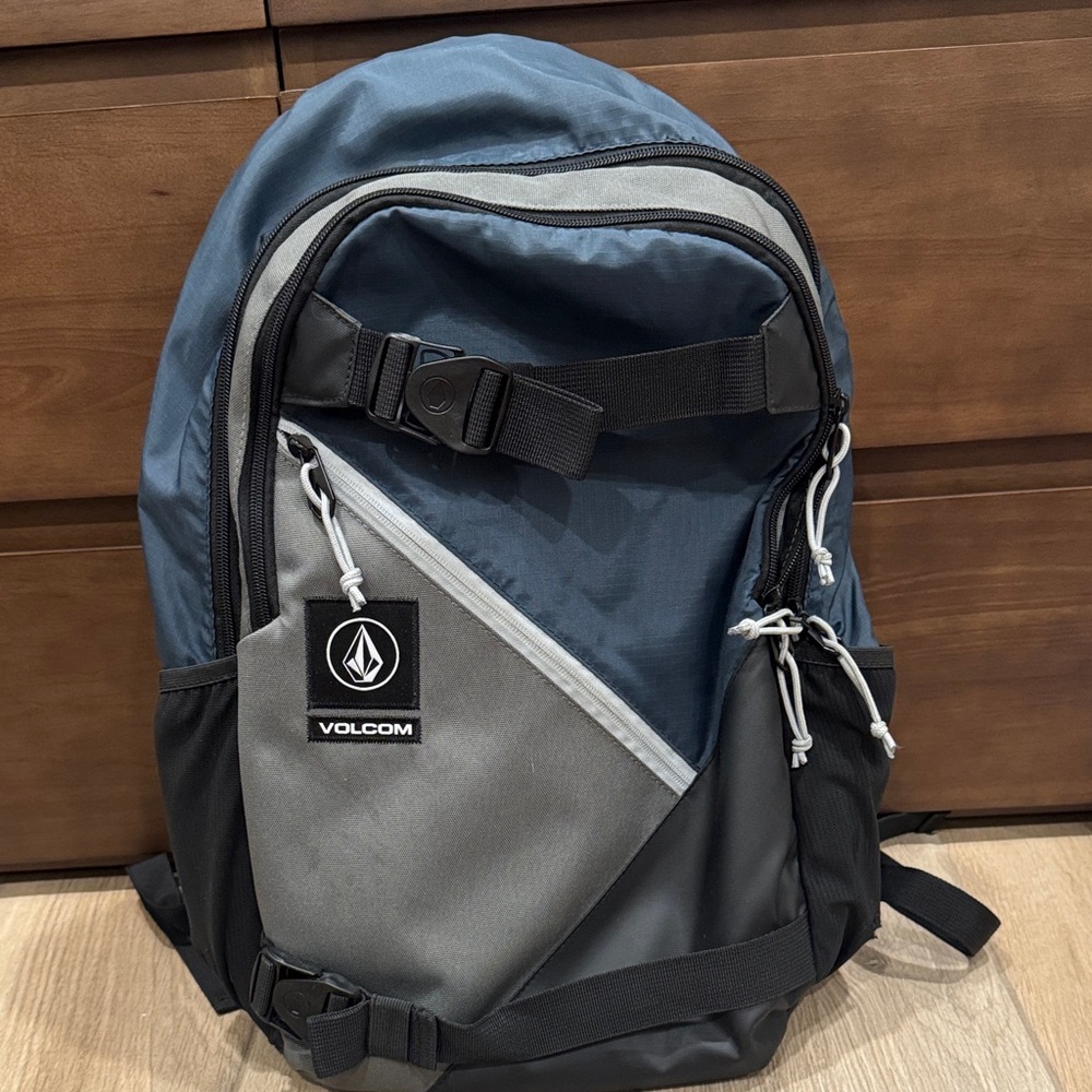 Volcom Blue and Gray Backpack